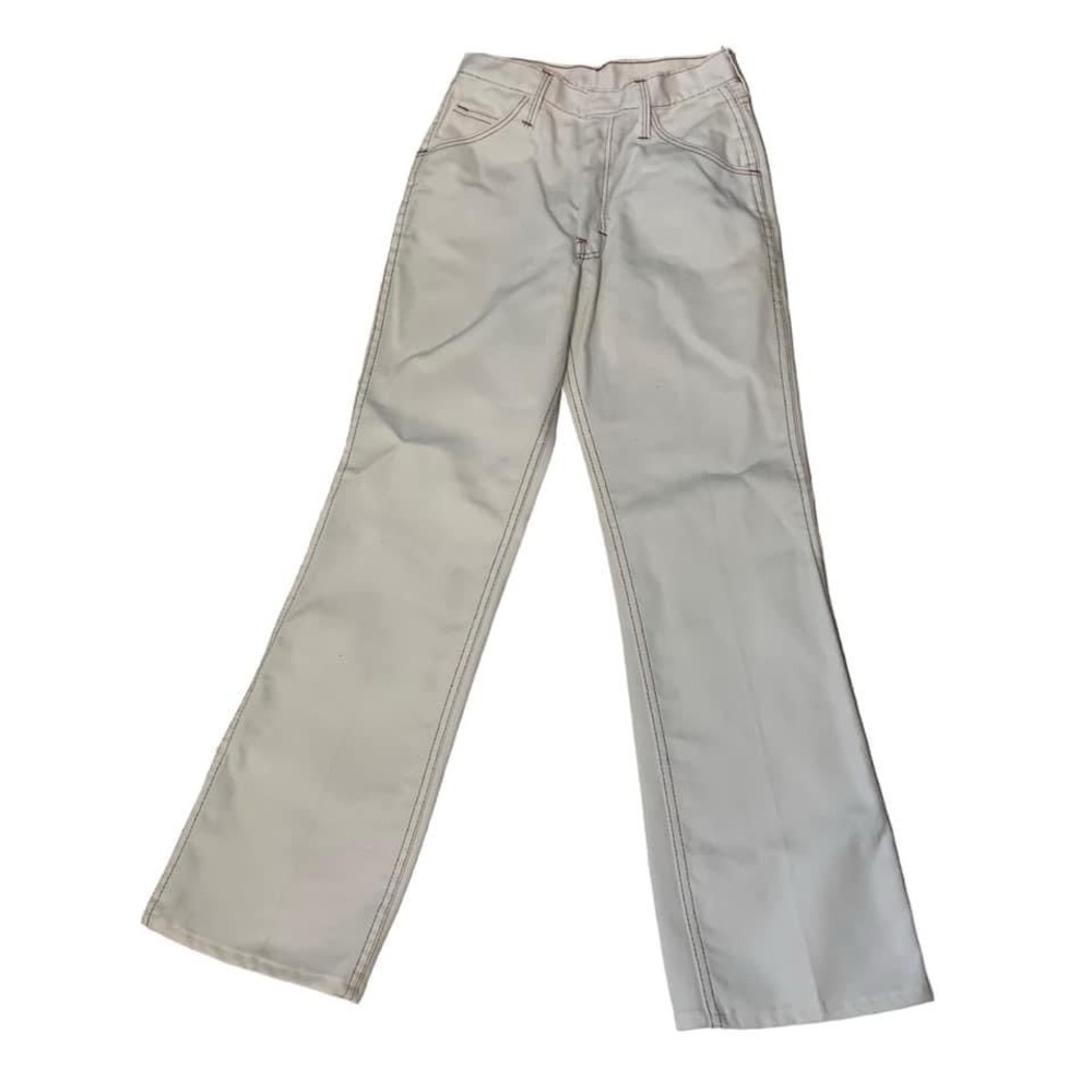 Vintage 1970s Pants Colorful Stitching Red white & blue